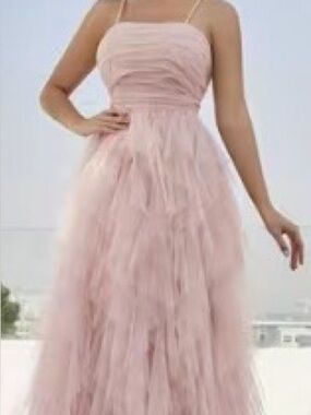 Blush Pink Layered Tulle Skirt